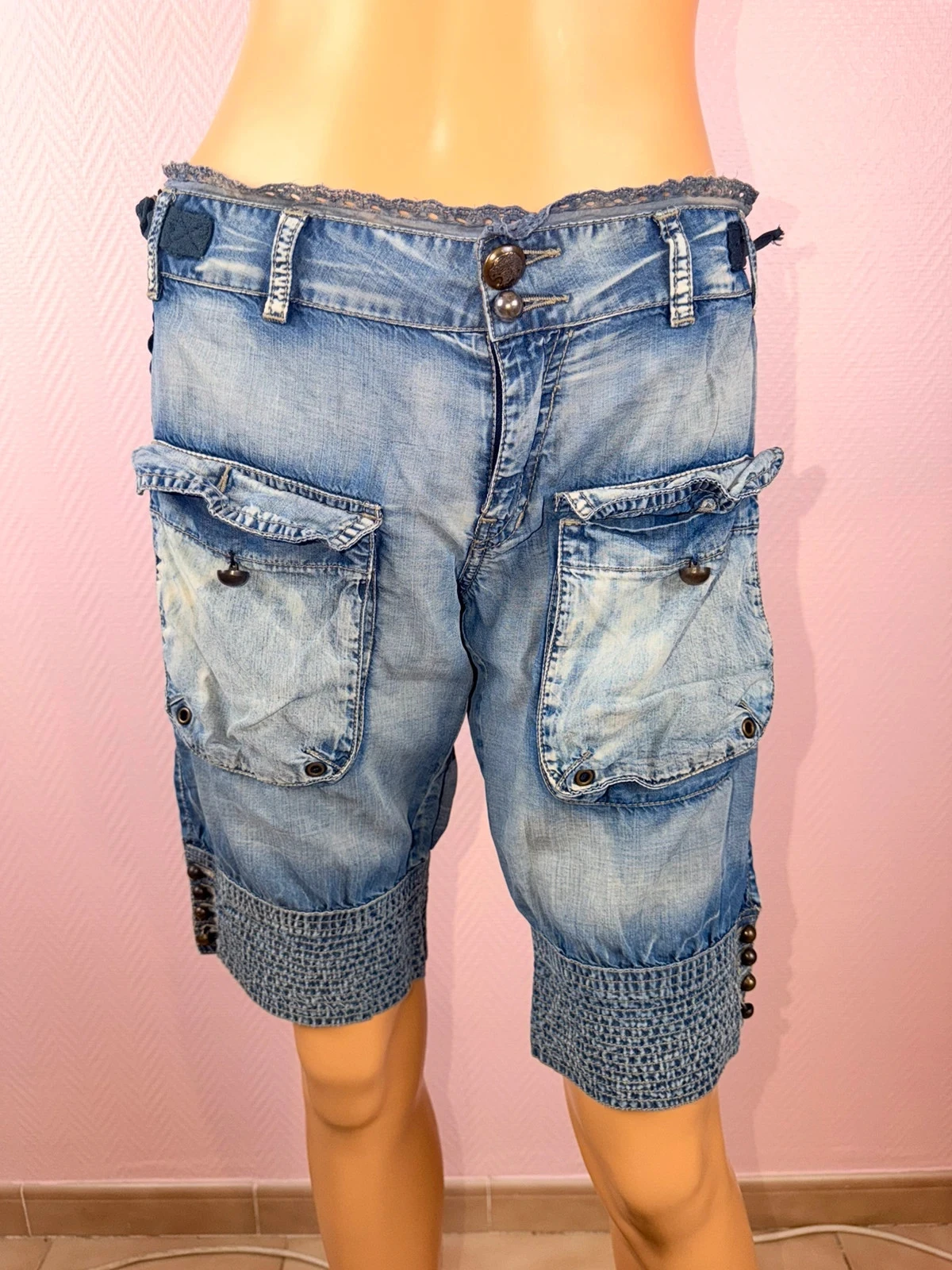Short de verão feminino Guess jeans tamanho 29 – photo 3